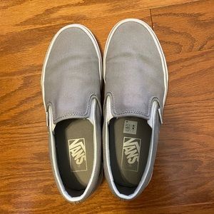 Grey Vans Slip On Shoes